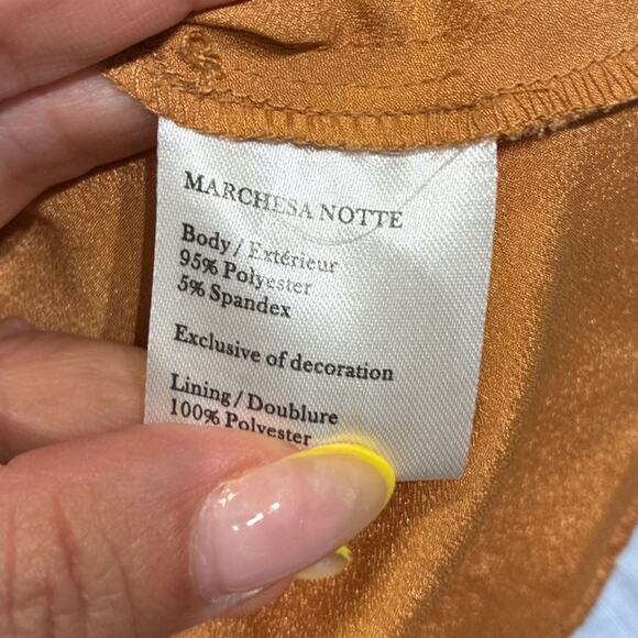 Marchesa Notte Ombré Pleated Cocktail Tea Dress Sz 4 - Picture 7 of 12